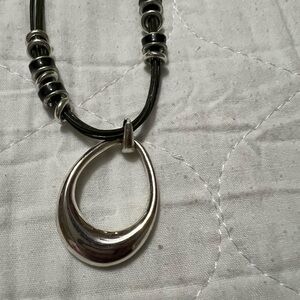 Olive green choker and earrings